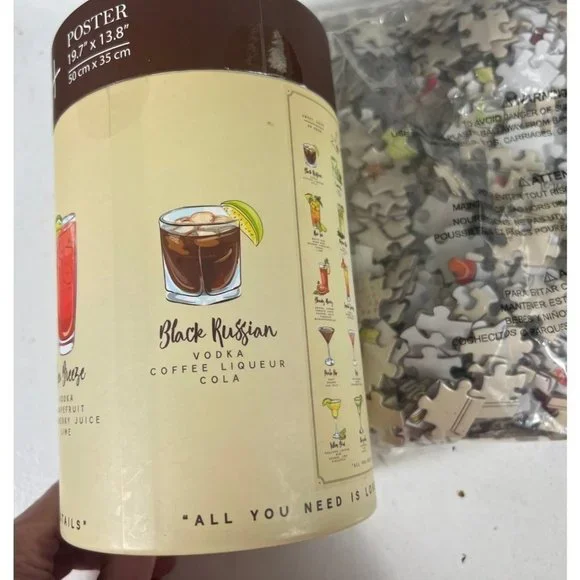 Cocktail Lover 500 pc Jigsaw Puzzle w/Poster sealed Ningbo Johnshen - Picture 3 of 7